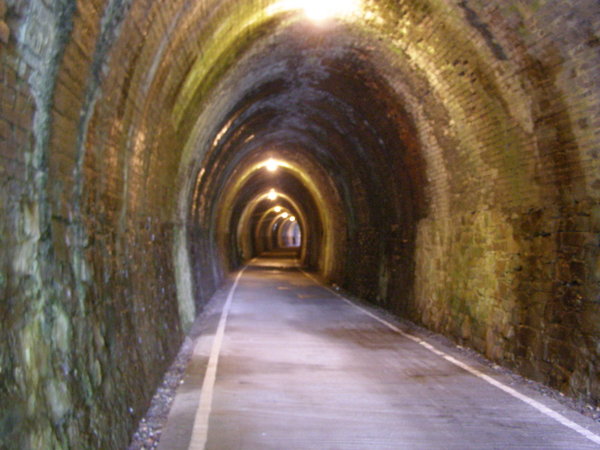 Tunnel on the Tarka Trail between Puffing Billy and Bideford